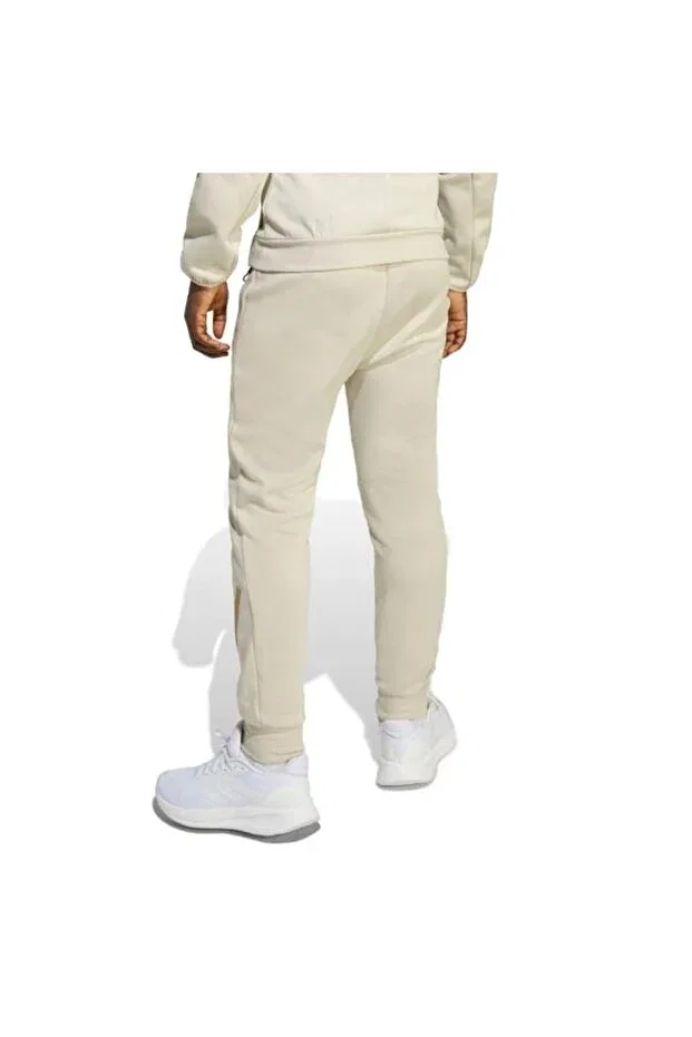 Детские спортивные штаны для девочек зауженные Adidas, Beige — фото 3