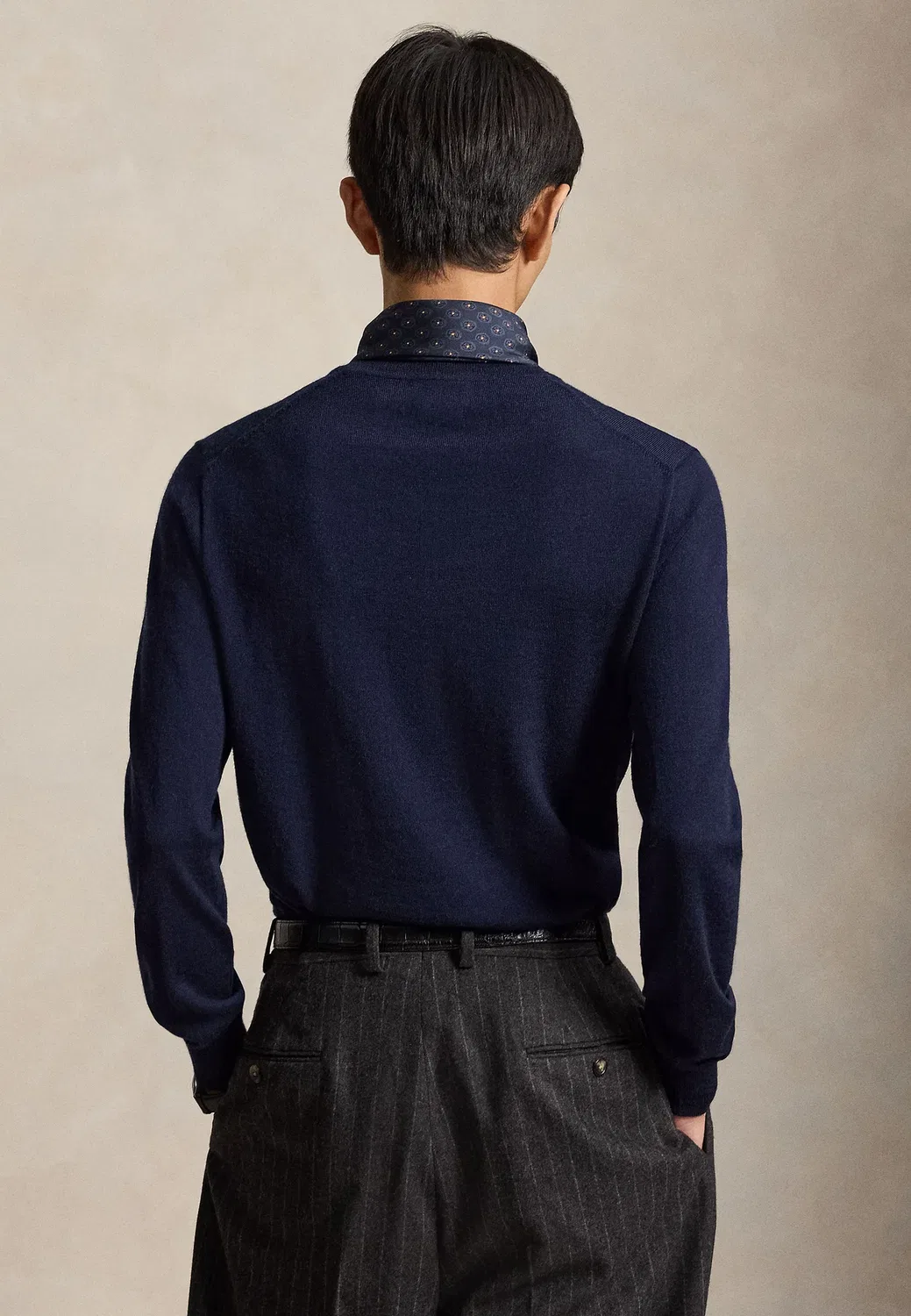 Шерстяной свитер с круглым вырезом, который можно стирать Polo Ralph Lauren, Hunter Navy — фото 3