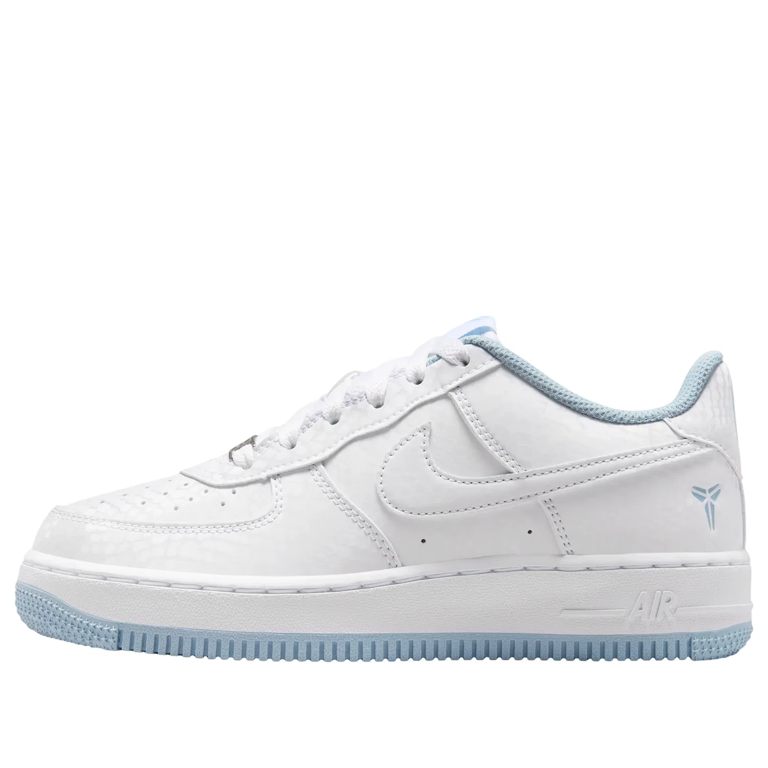 Детские кроссовки с текстильным верхом Kobe Air Force 1 Low 'White Armory Blue' Nike, White/Armory Blue