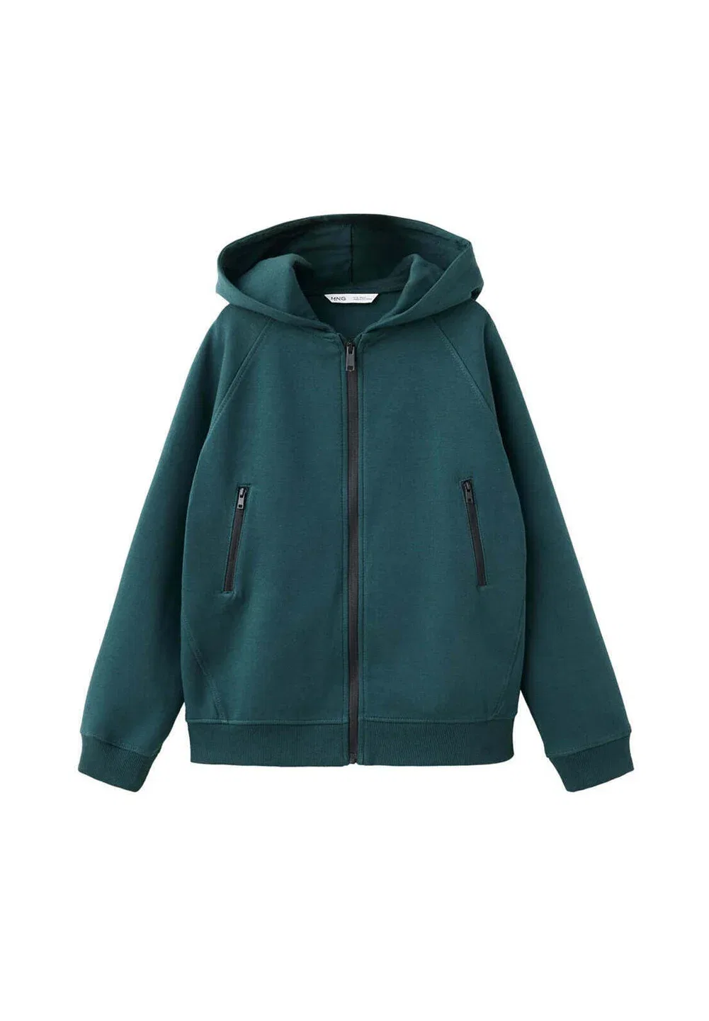 Детская толстовка на молнии Mango Kids, Dark Green