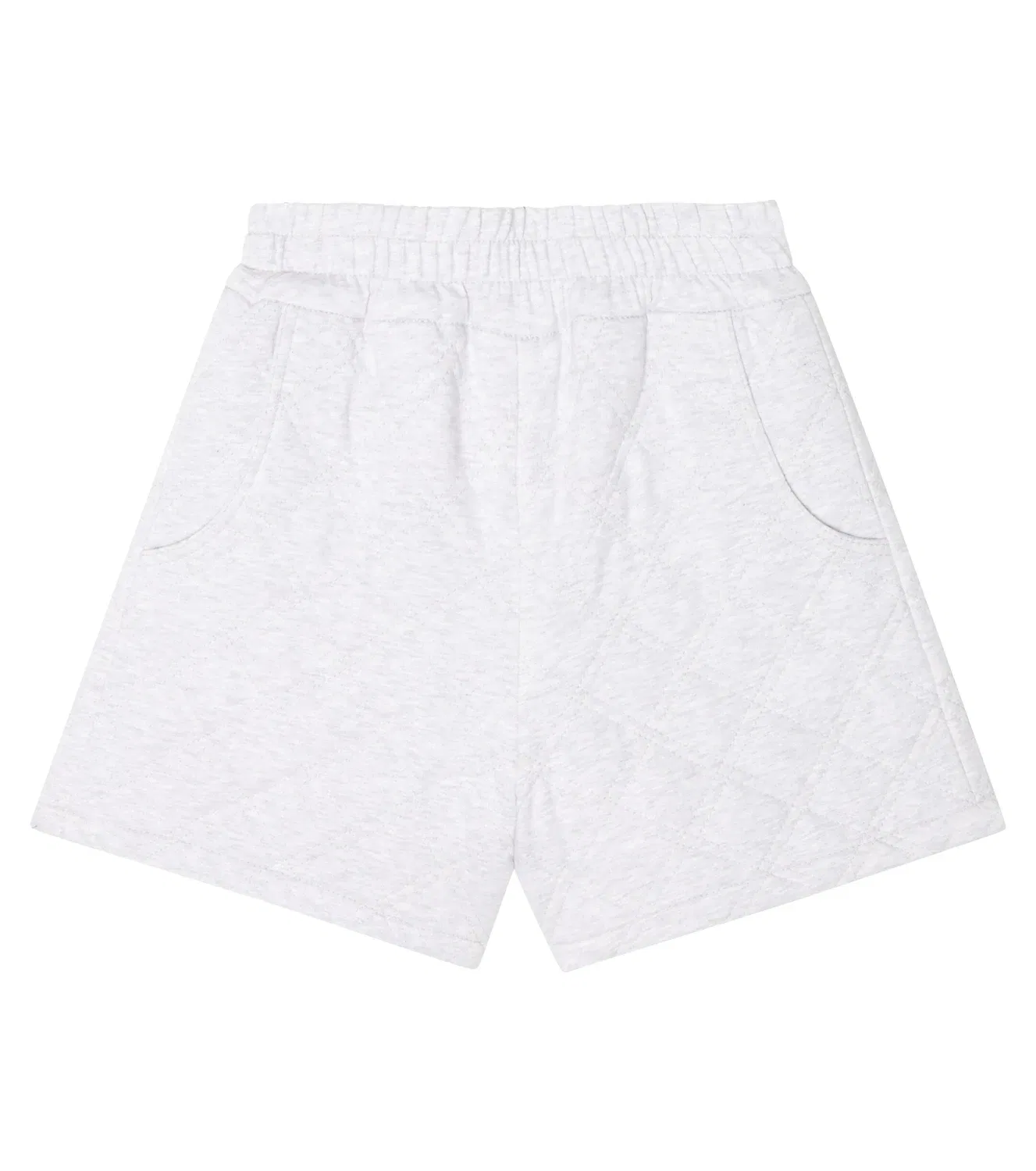 Стеганые хлопковые шорты Brunello Cucinelli Kids, серый