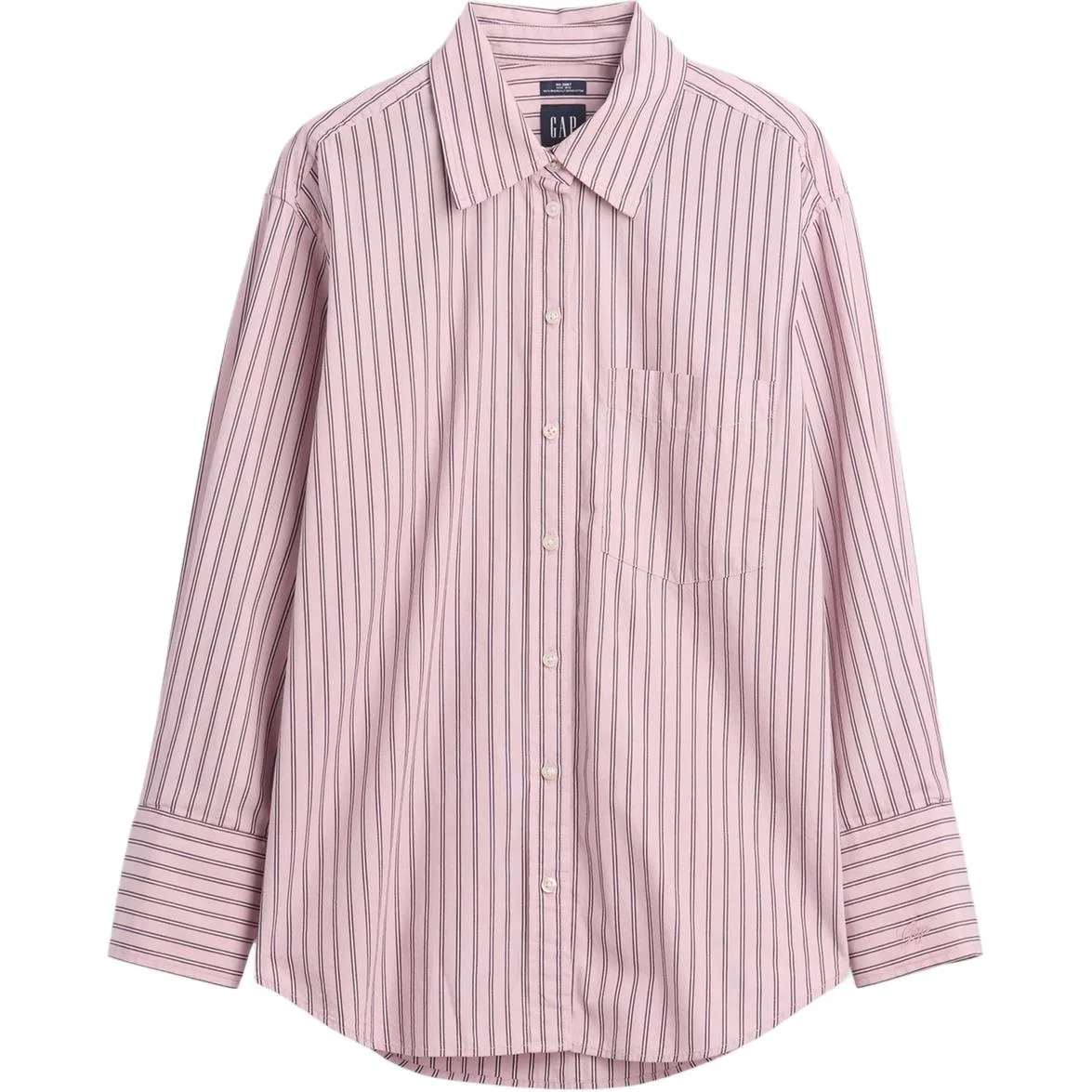 Женская рубашка с лацканами Pink Stripes GAP