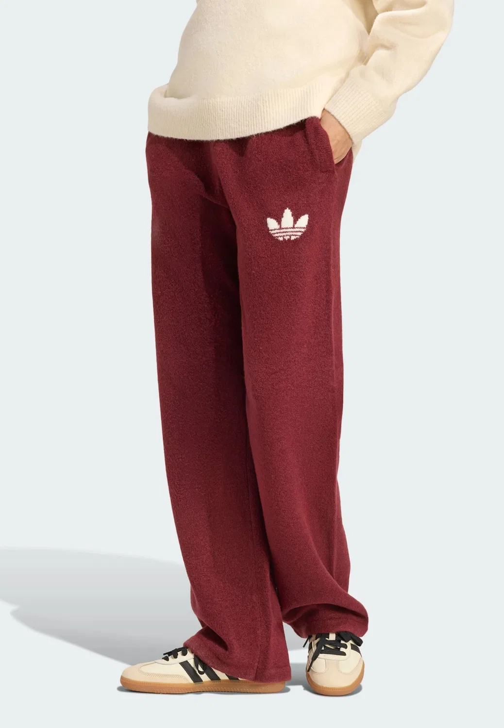 Брюки Adidas Originals свободного кроя Athletic Dept красного цвета — фото 2