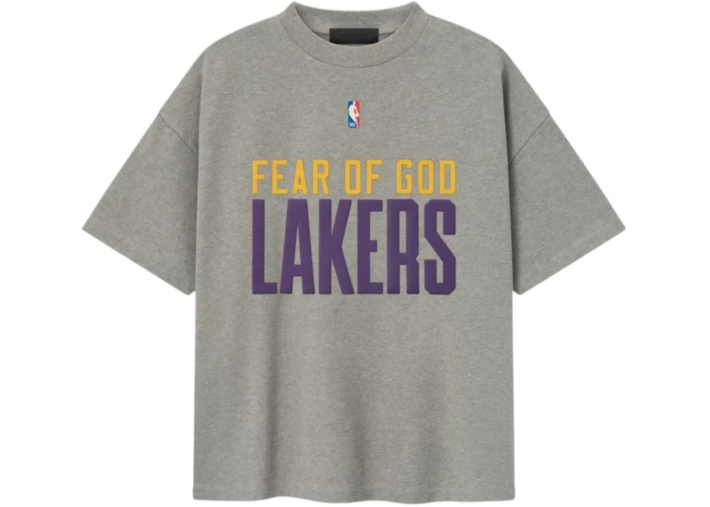 Мужская футболка с принтом Fear of God Essentials Lakers 90's Tee, Concrete Heather