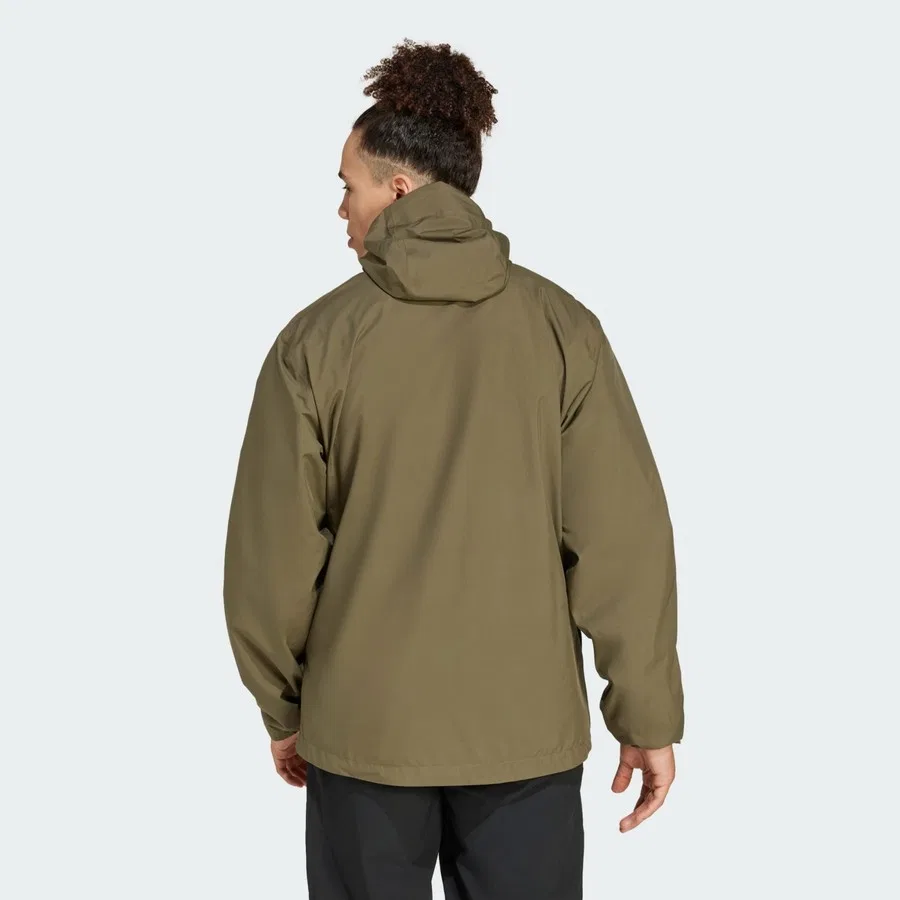 Мужской трехслойный дождевик Terrex Multi Essentials Three-In-One adidas, Хаки — фото 2