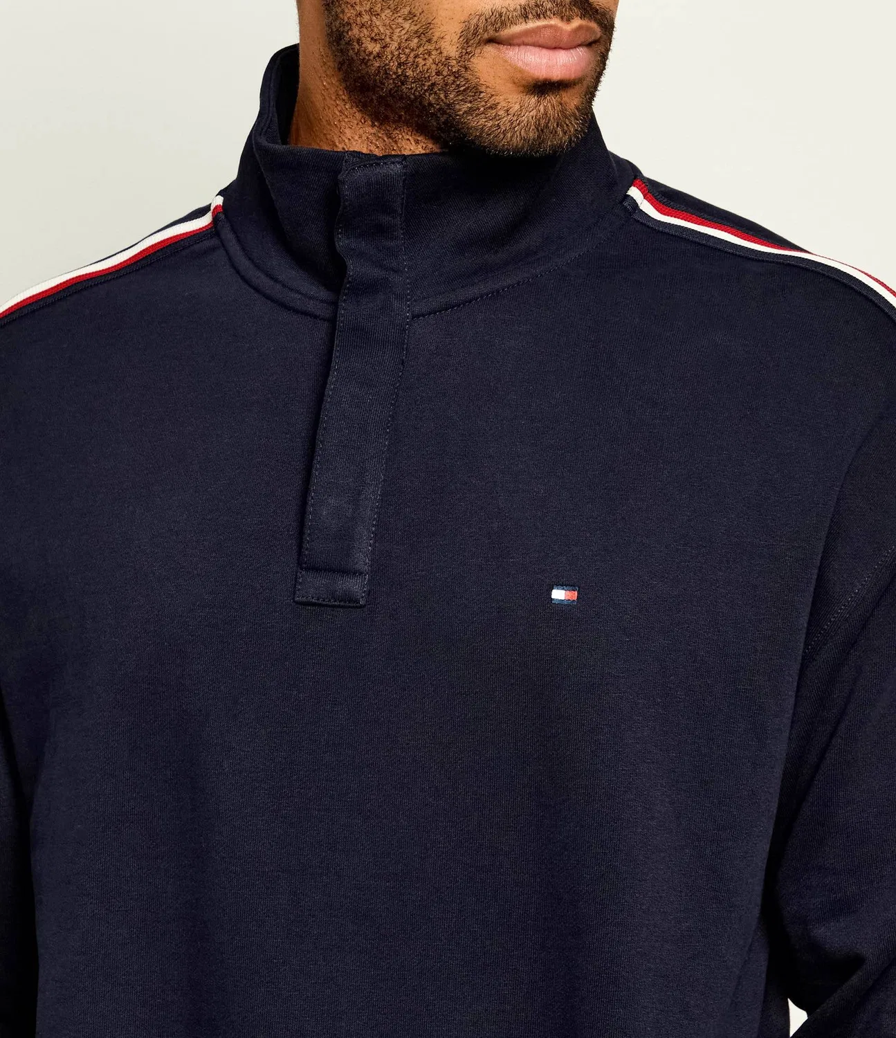 Флисовая кофта с молнией Tommy Hilfiger, темно-синий — фото 4
