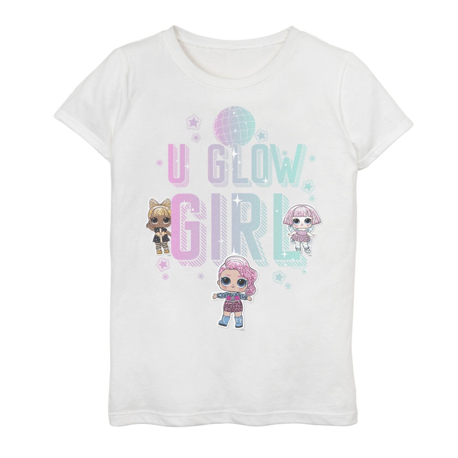 

Девочки 7-16 Л.О.Л. Сюрприз! Футболка с рисунком U Glow Girl Licensed Character