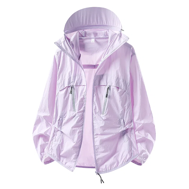 Детская куртка от солнца с капюшоном и отстегивающейся подкладкой Sun Protection Jackets Sugarfunk, Upgraded Lilac