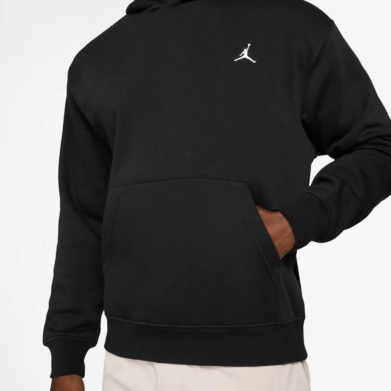 Мужская толстовка с капюшоном Brooklyn Fleece Jordan, черный/белый — фото 4