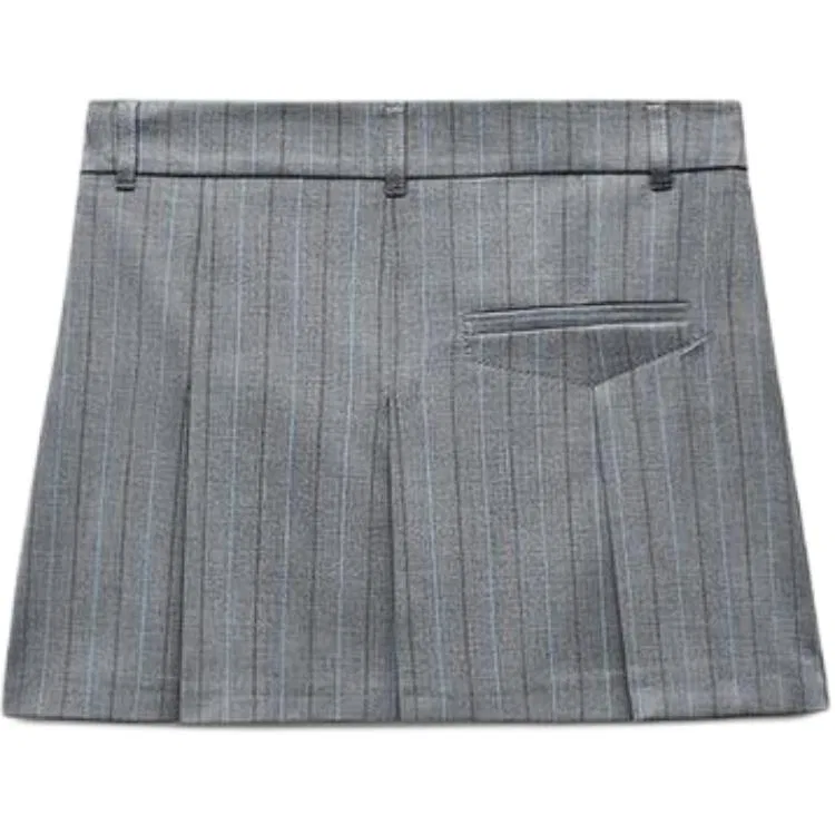 Женская юбка-шорты Casual с принтом Medium Gray ZARA — фото 3