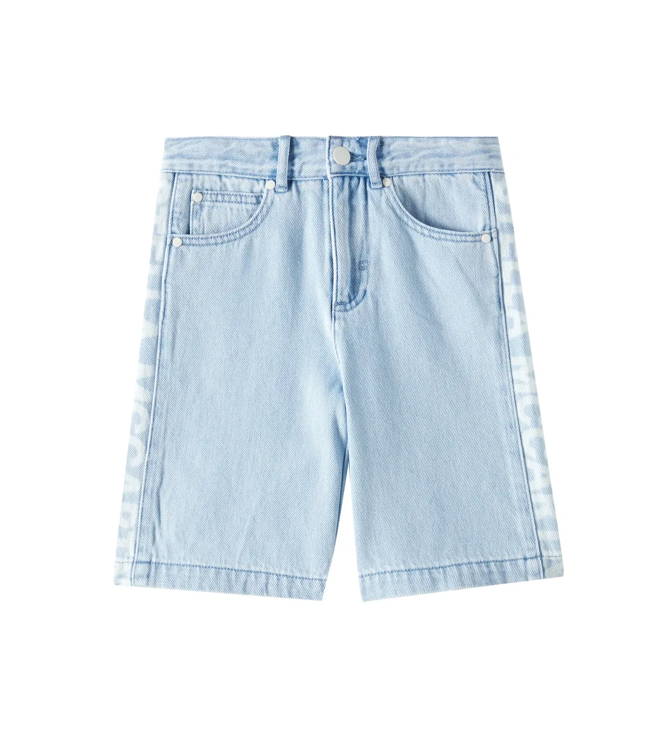 Джинсовые шорты с логотипом Stella Mccartney Kids, голубой