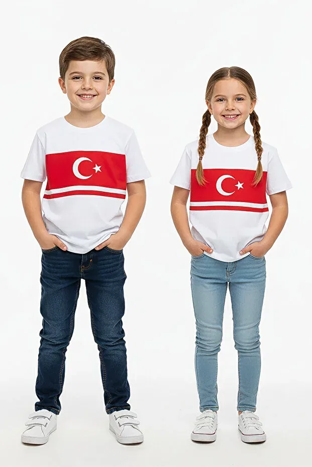 Детская футболка с принтом для девочек Kinderos, White