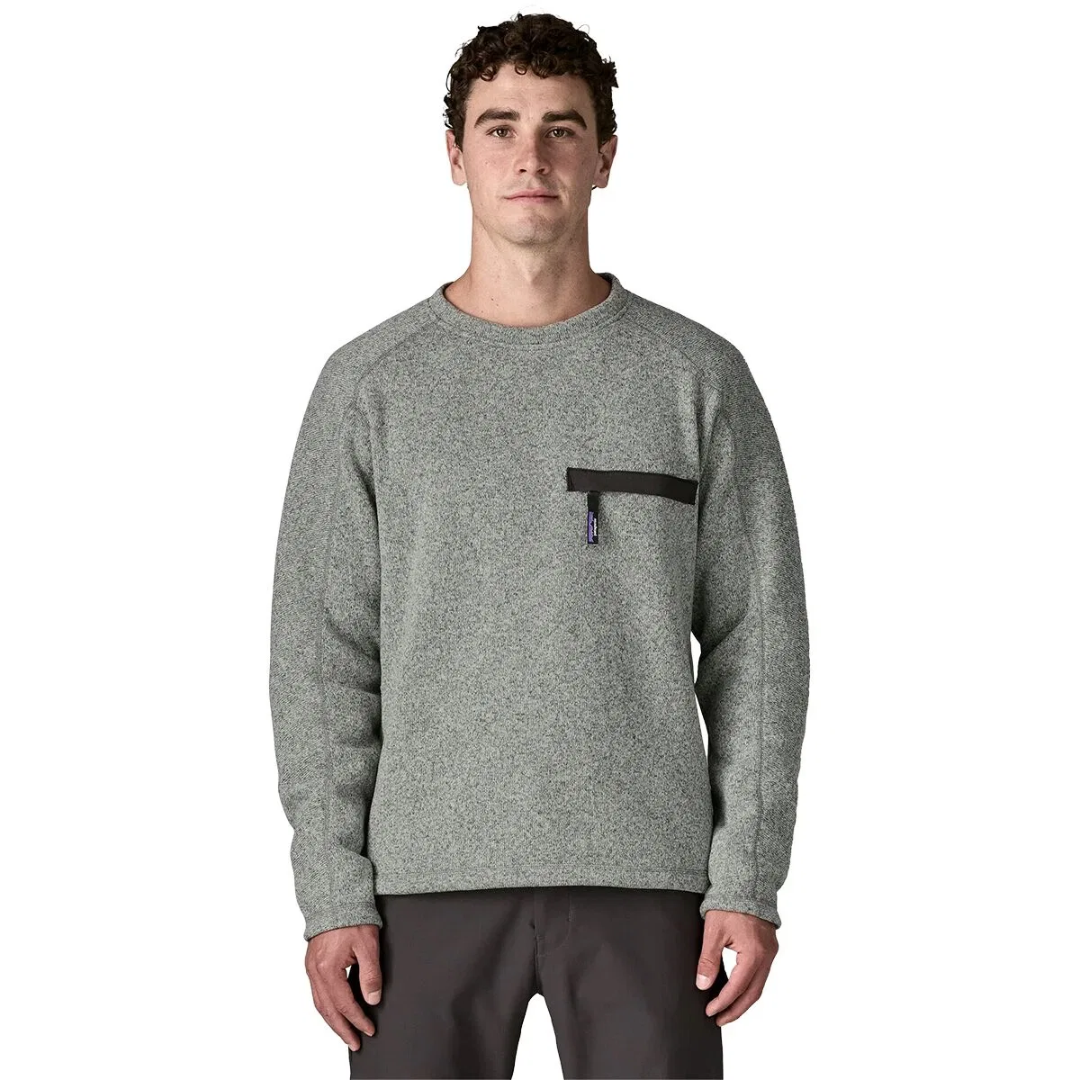 Мужской флисовый свитер с молнией на груди Better Sweater Crewneck Patagonia, Stonewash