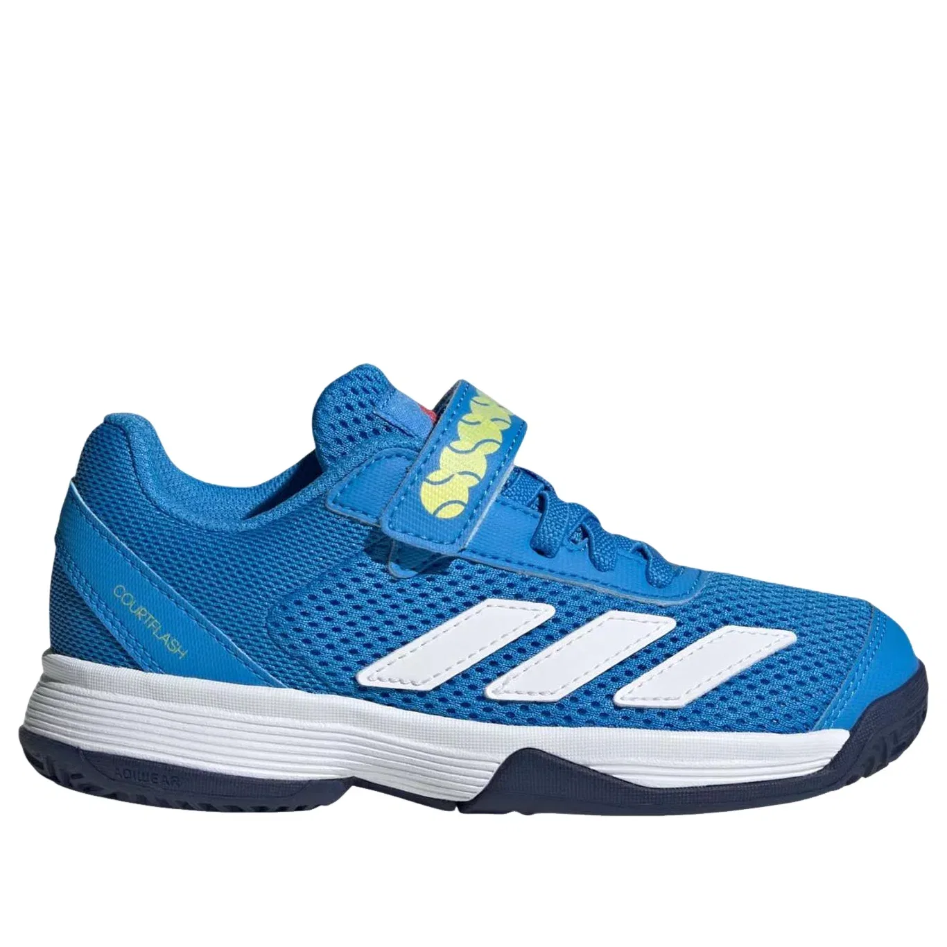Детские кроссовки для тенниса с липучками Courtflash Adidas, синий — фото 2