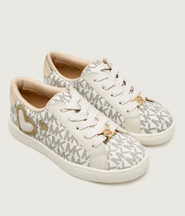 Детские кроссовки из искусственной кожи Jem Kehlanii II Michael Kors Kids, Crema — фото 2