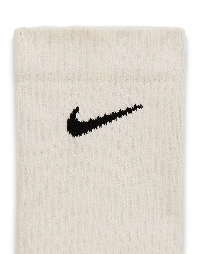 Носки высокие Everyday Plus 3 шт Nike, коричневый/бежевый — фото 3