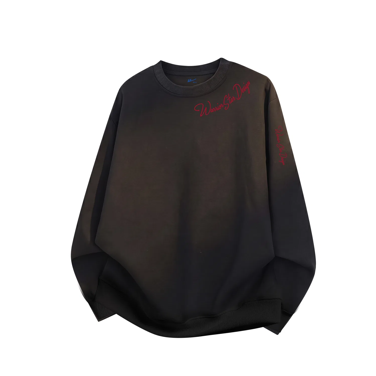 Детский свитшот унисекс с круглым вырезом, средней посадки, Sweatshirts Unisex Crew Neck Moderate Straight Fit, Beige Gray WARRIOR — фото 4