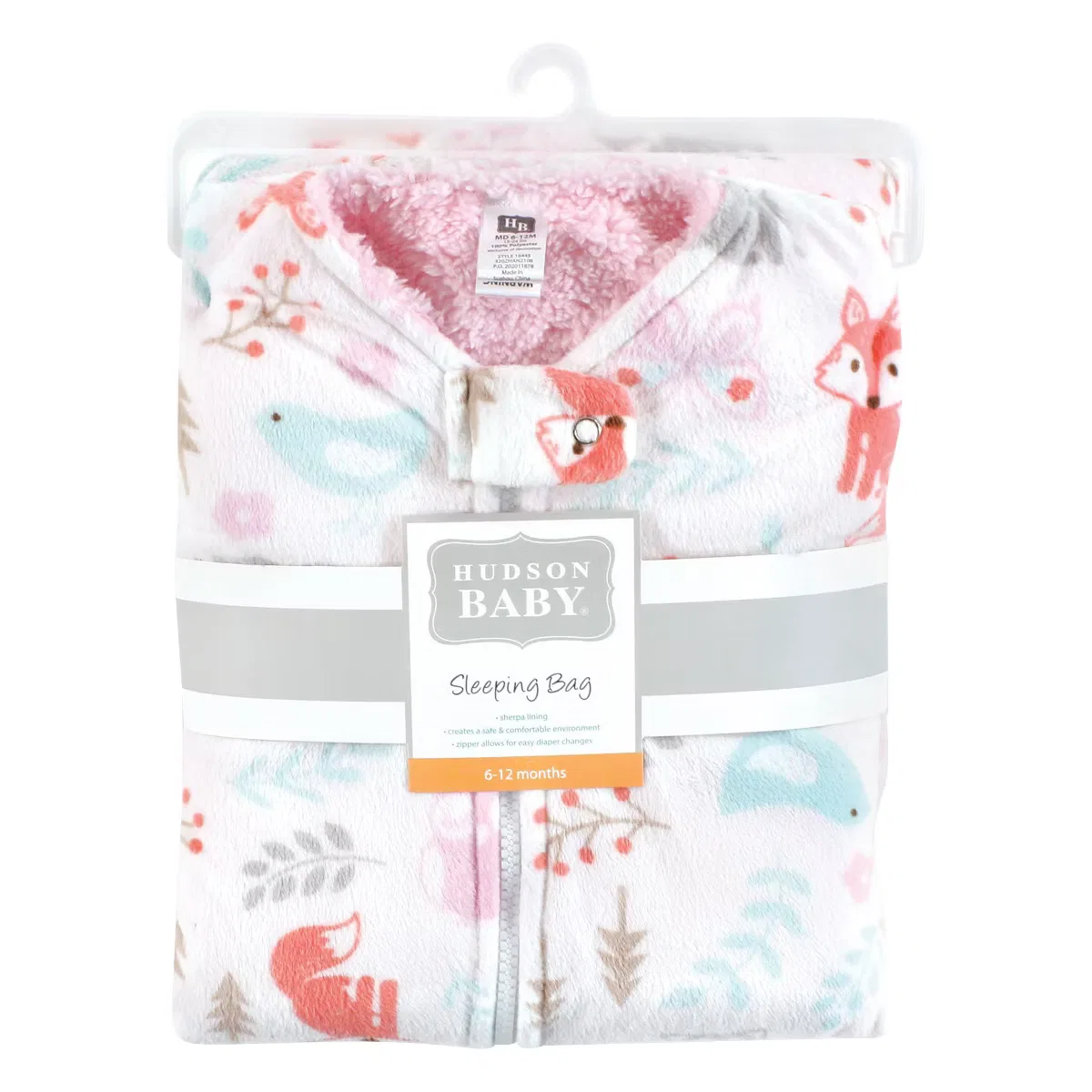 Спальный мешок-одеяло с искусственным мехом Hudson Baby Girl Woodland — фото 2