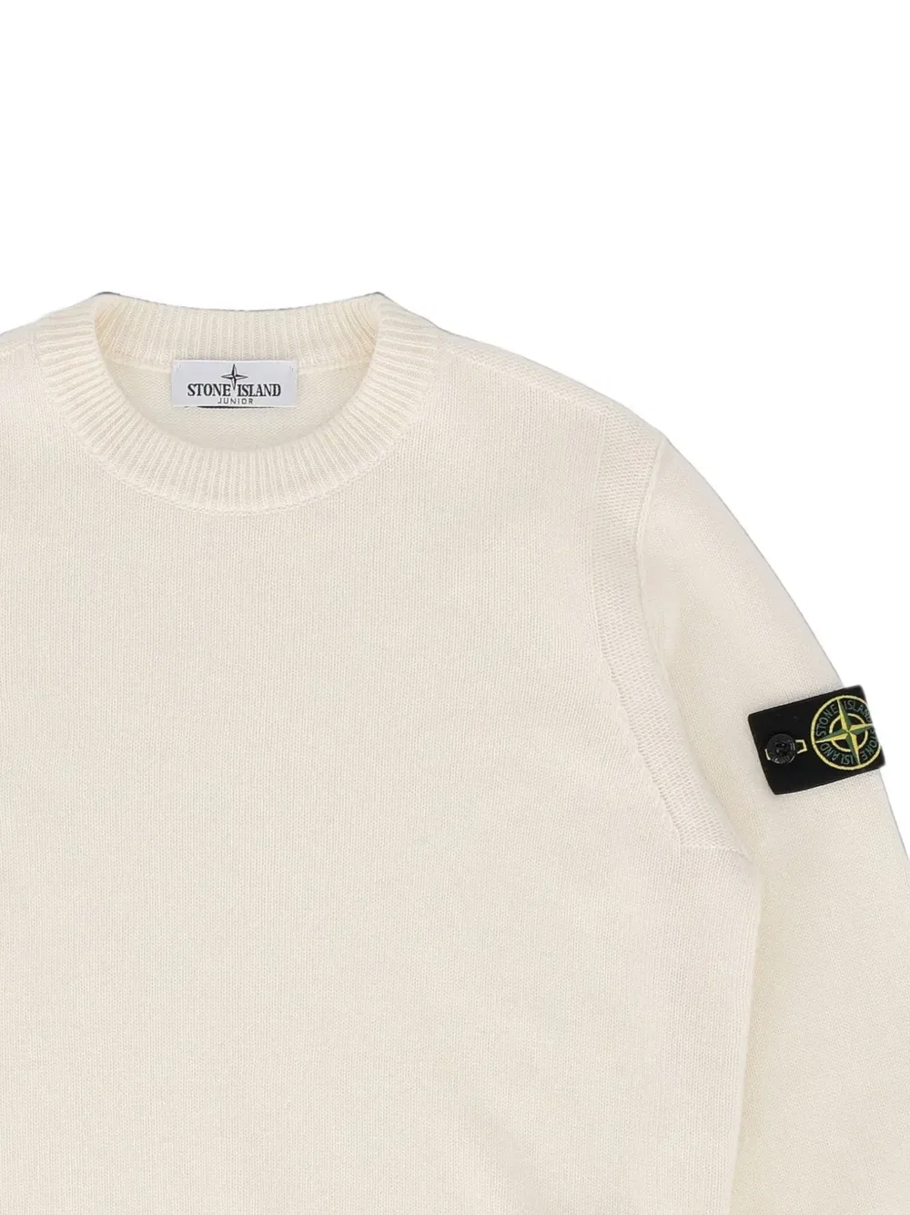 Свитер вязаный 5100002 Stone Island Junior, белый — фото 3