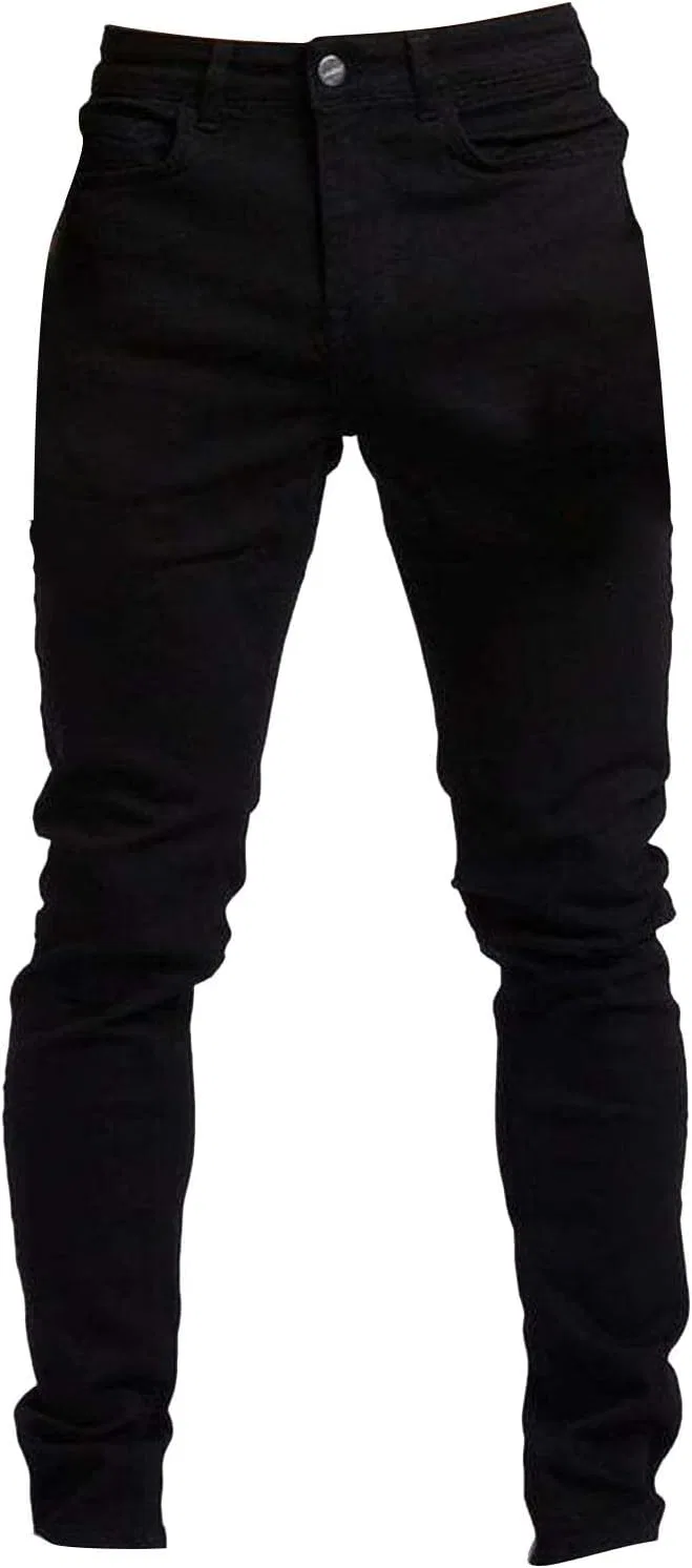 Джинсы, классические потертые, Black
