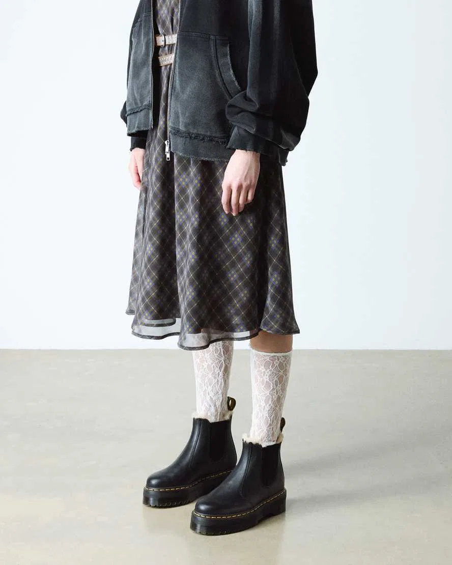 2976 Ботинки челси на платформе с подкладкой из искусственного меха Dr Martens, черный — фото 2