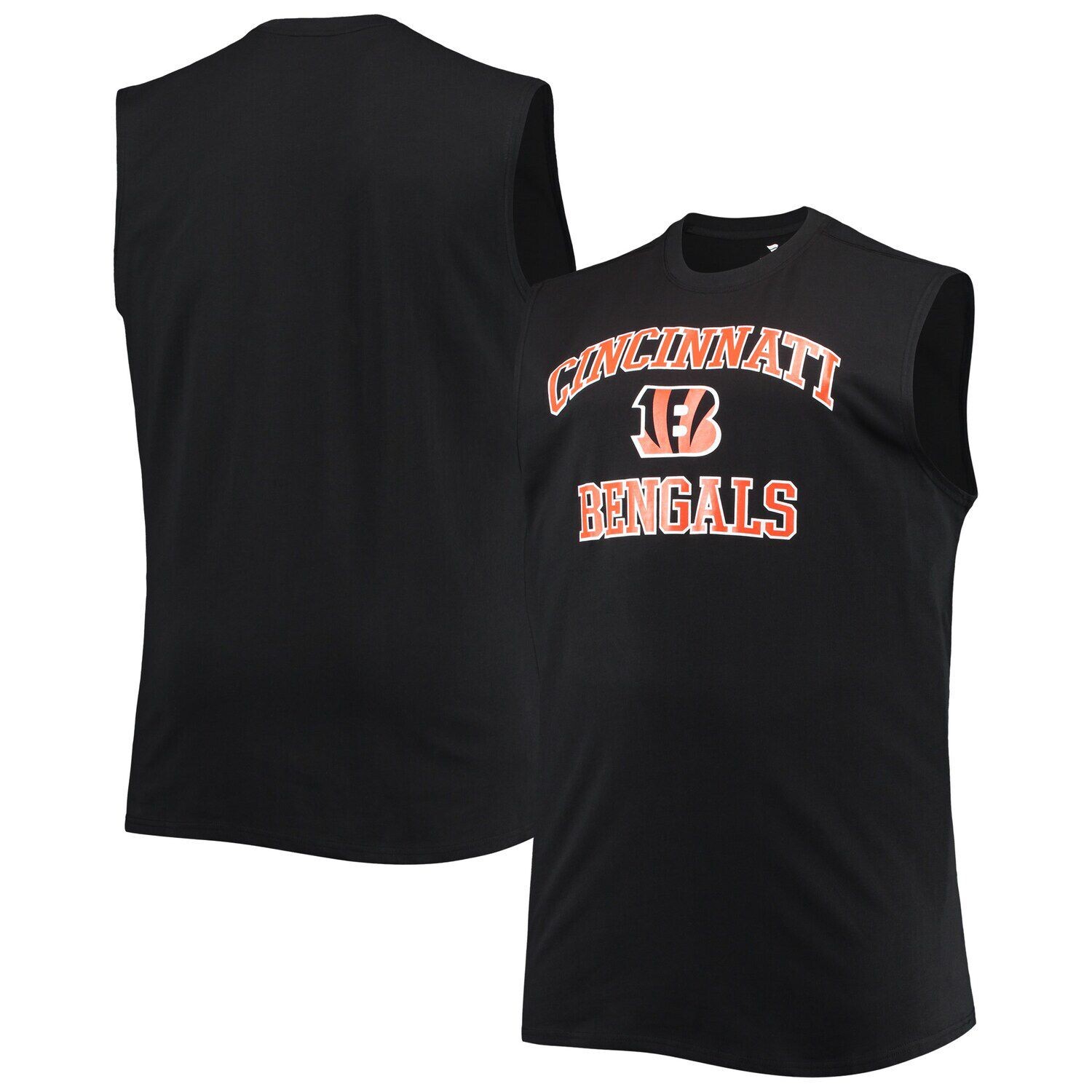 

Мужская черная майка Cincinnati Bengals Big & Tall Muscle Tank, Черный, Мужская черная майка Cincinnati Bengals Big & Tall Muscle Tank