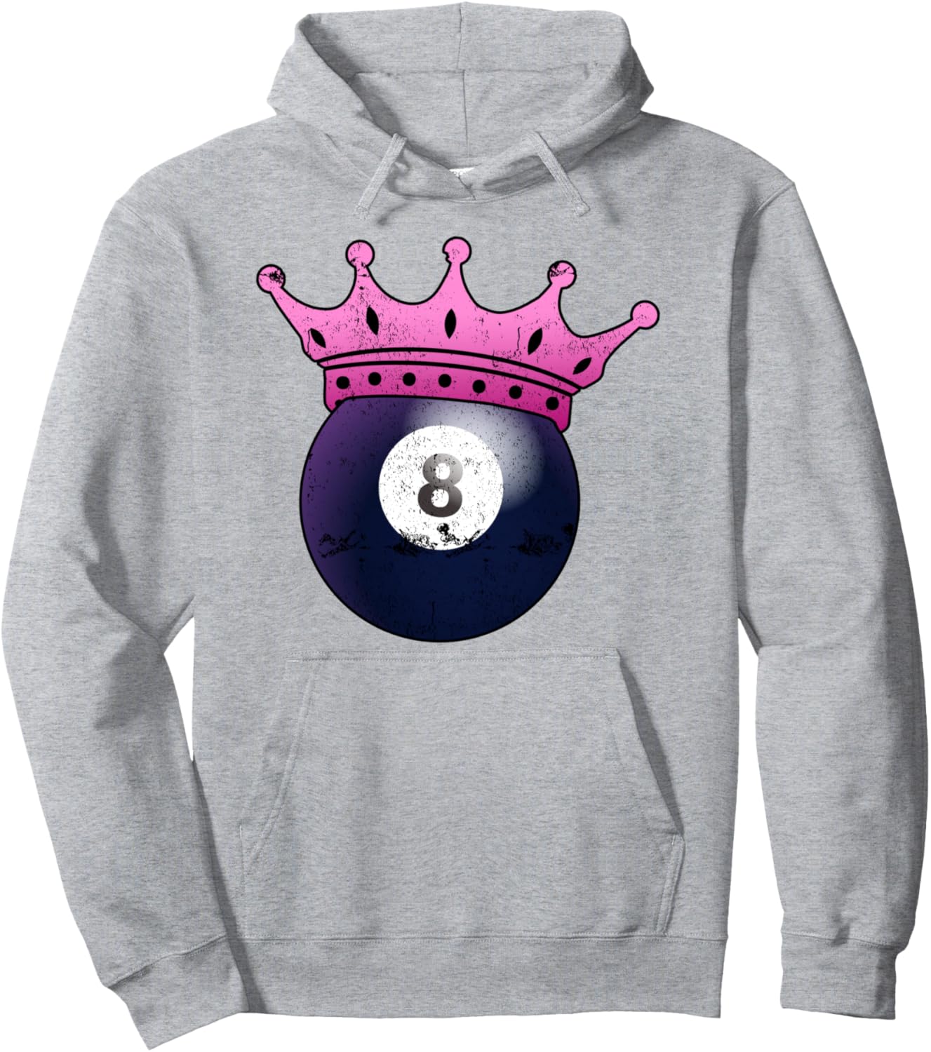

Худи с ретро-графическим принтом на тему бильярда, снукера, бильярдного кия и мела для шаров №8 Billiards Gift For Billiards Player Pool Snooker, серый