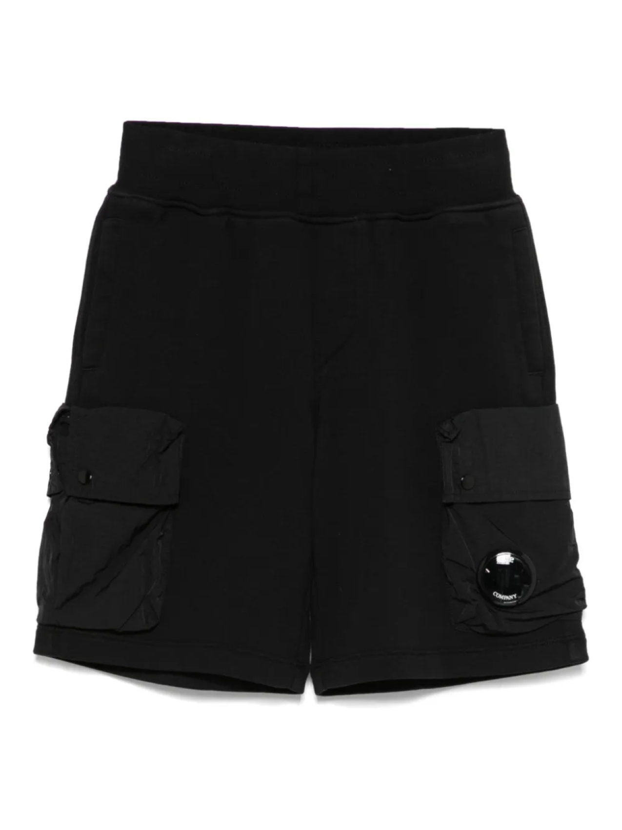 

C.P. Company Kids спортивные шорты с декором Lens, черный