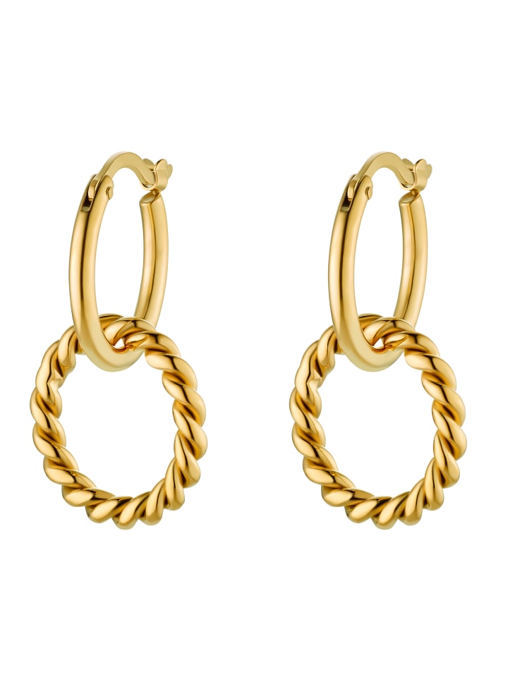 

Steel_Art Женские серьги-кольца Anna, посеребренные, полированные, золотистого цвета