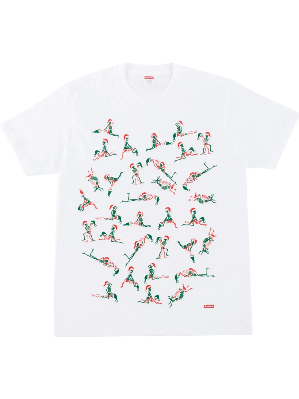Рождественская футболка Supreme, белый