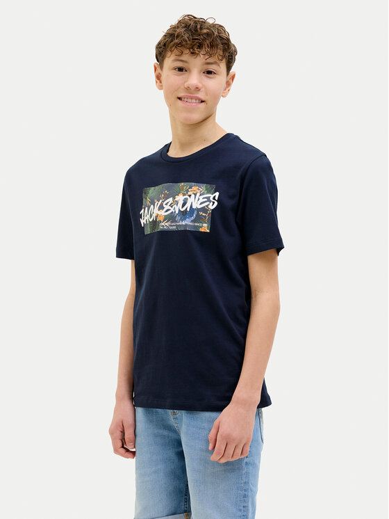 

Футболка стандартного кроя Hawaii 12269916 Jack&Jones Junior, синий