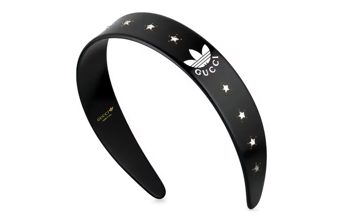 GUCCI Adidas Resin повязка на голову женская черная — фото 3