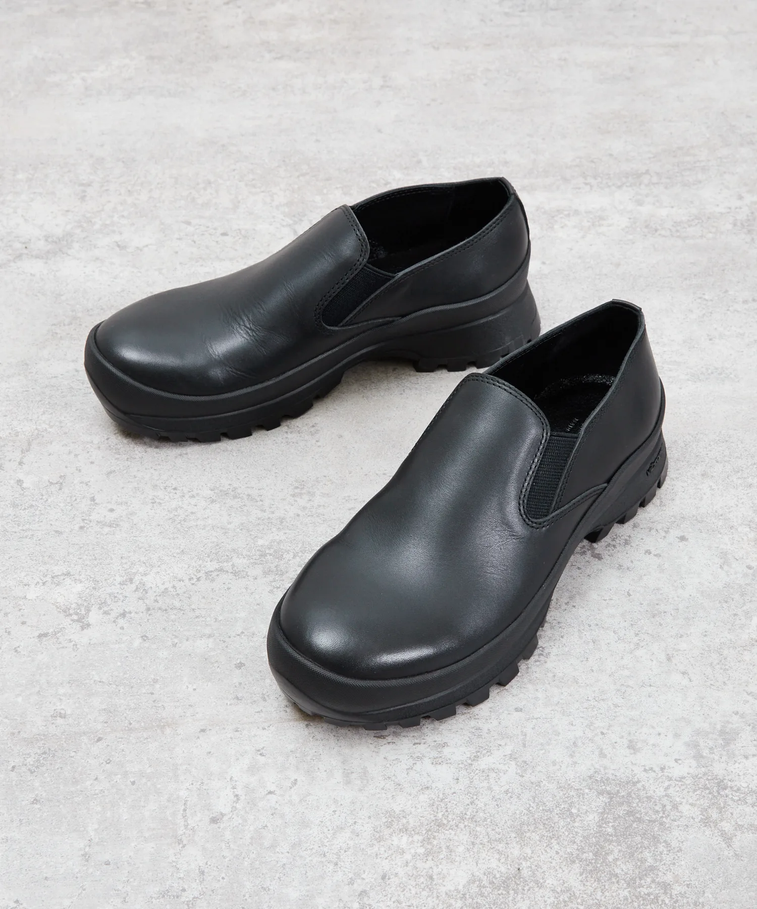 Мужские слипоны из кожи с боковой резинкой PADRONE And A PU8840-2005 черные