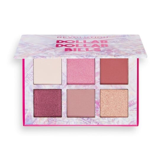 

Палитра теней для век Dollar Bills, 6 шт. Makeup Revolution, Power Shadow, розовый