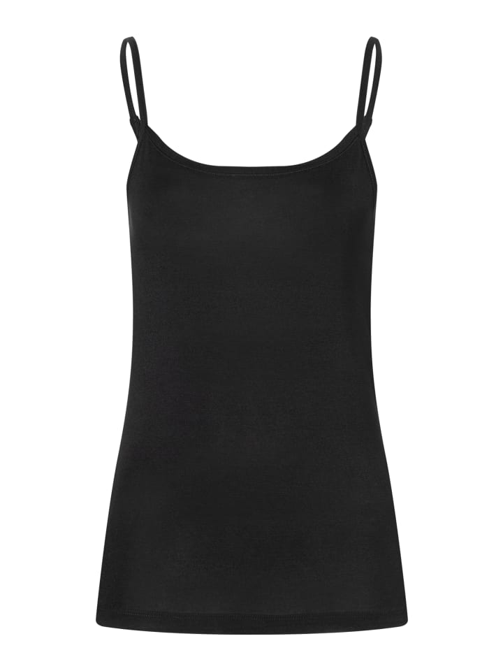 

More & More Облегающий базовый топ на тонких бретелях, черный