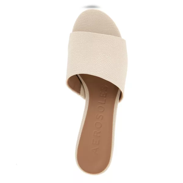 Женские босоножки-слайды Como на блочном каблуке Aerosoles, цвет black lizard emboss — фото 3