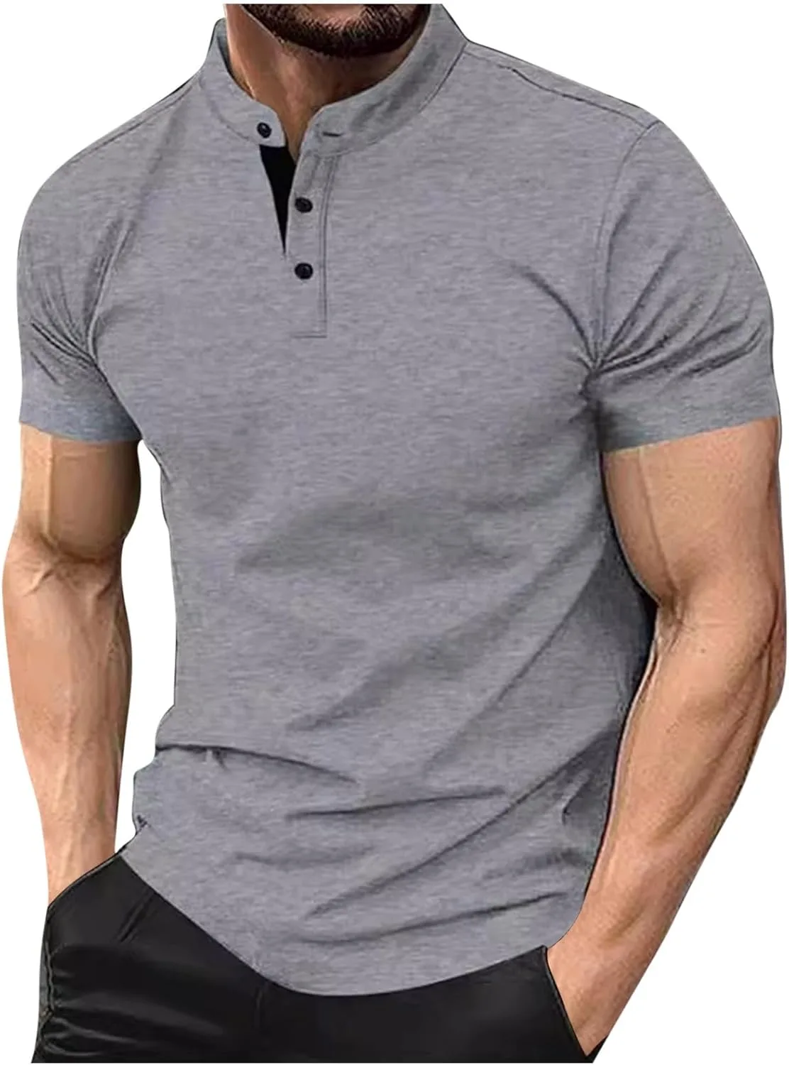 

Мужская классическая рубашка Casual с коротким рукавом и свободным кроем