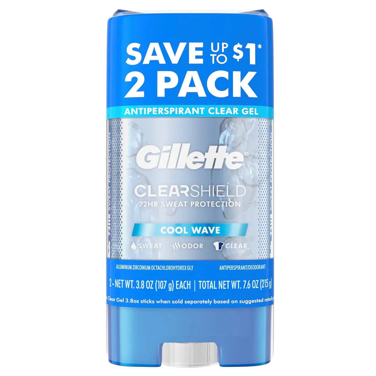 Мужской антиперспирант-дезодорант «Cool Wave» от Gillette Clear Gel Gillette