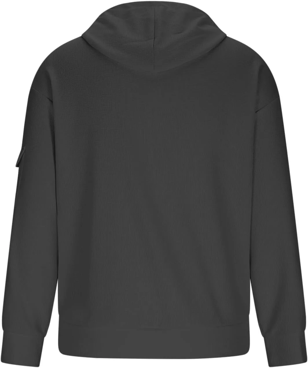 Толстовка с капюшоном для мужчин, quarter zip, waffle, с карманом — фото 4