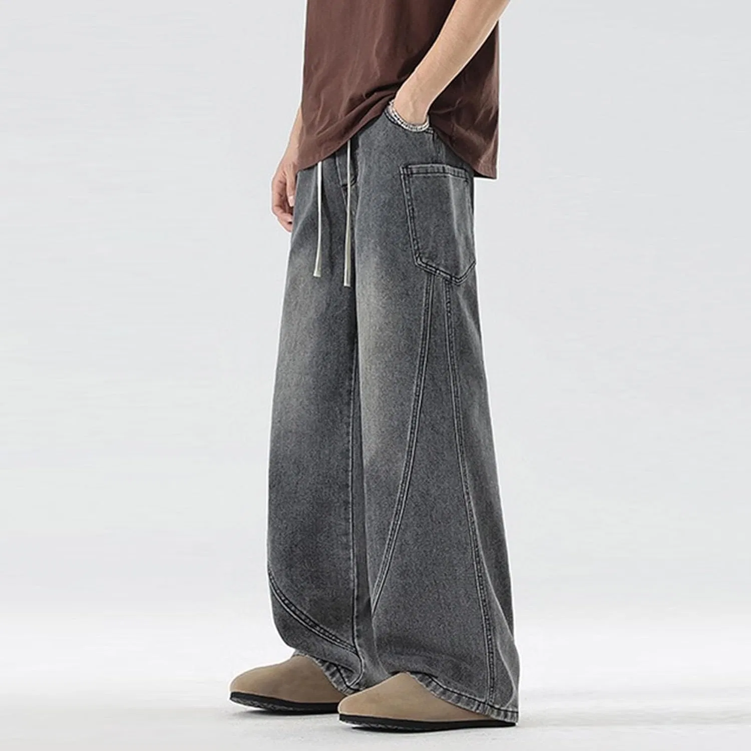 Джинсы свободные Hip Hop, Dark Gray — фото 3