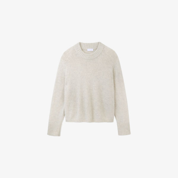 

Свободный вязаный джемпер с круглым вырезом The White Company, цвет cloud marl