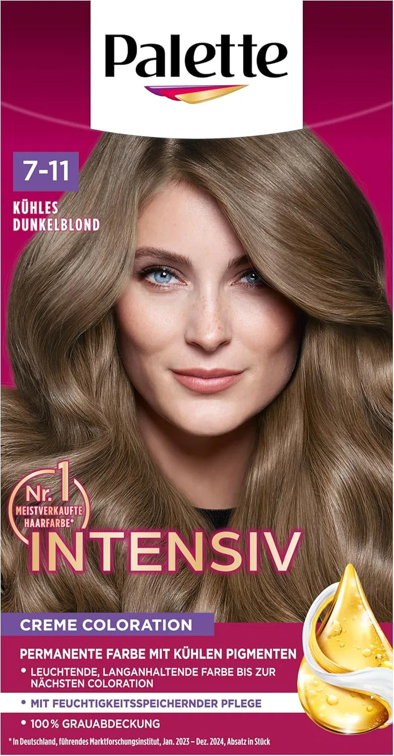 Стойкая крем-краска для волос «Intensive Cream Colouration 7-11 Cool Dark Blonde» от Palette Palette — фото 2