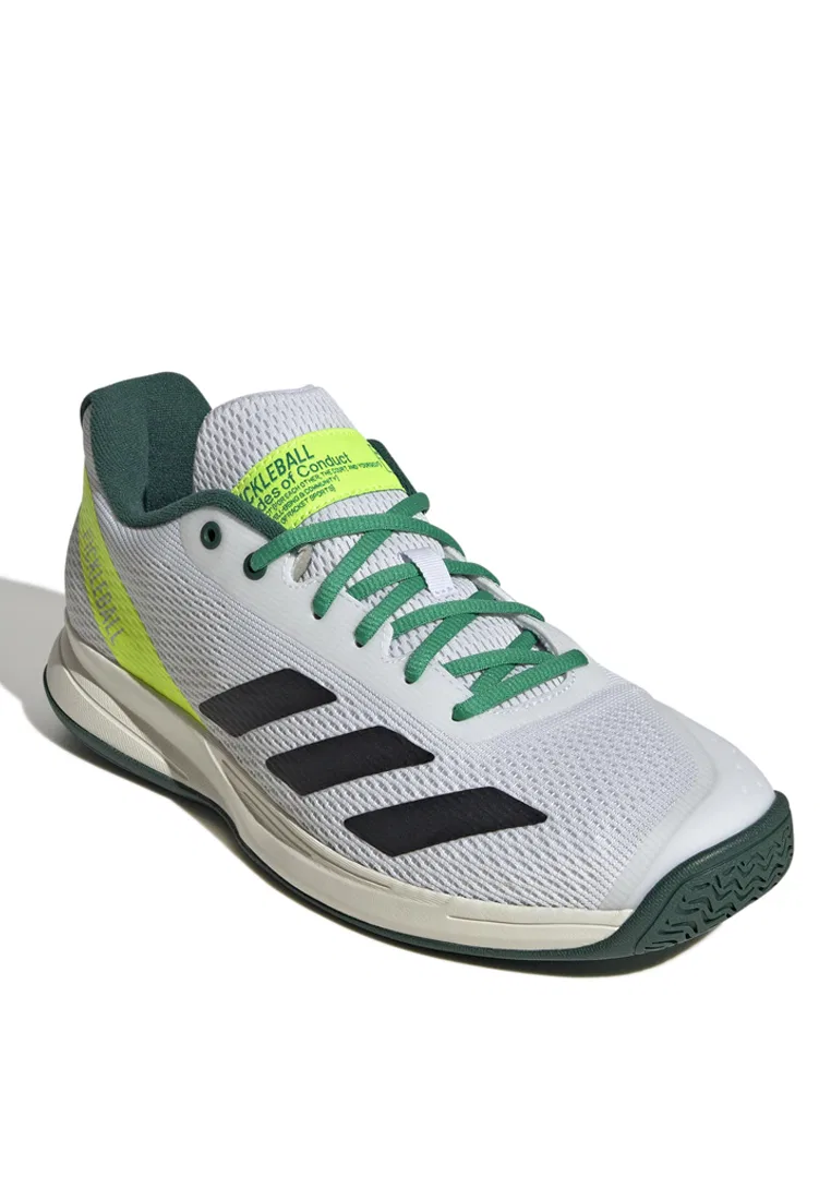 Мужские кроссовки для пиклбола, Pickleball Shoes Adidas, белый/черный/зеленый — фото 2