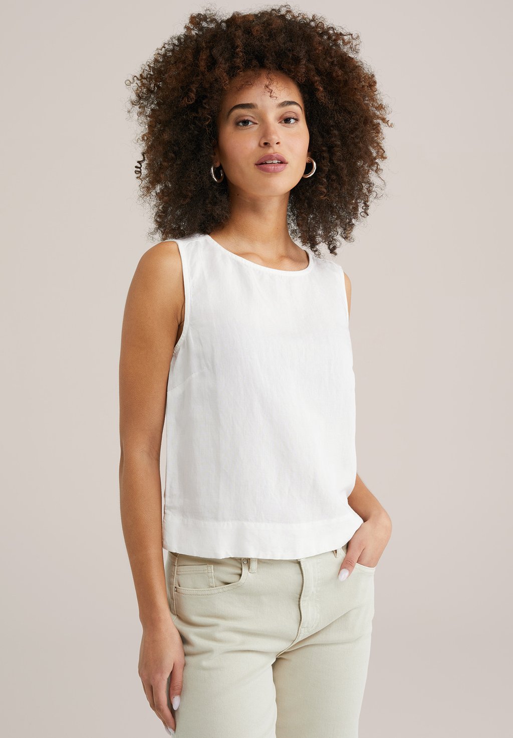 

Топ Blouse WE Fashion, кремовый