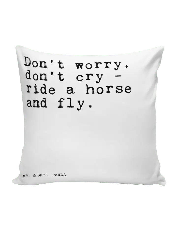 

Подушка Mr & Mrs Panda 40x40 Dont worry dont cry, белый