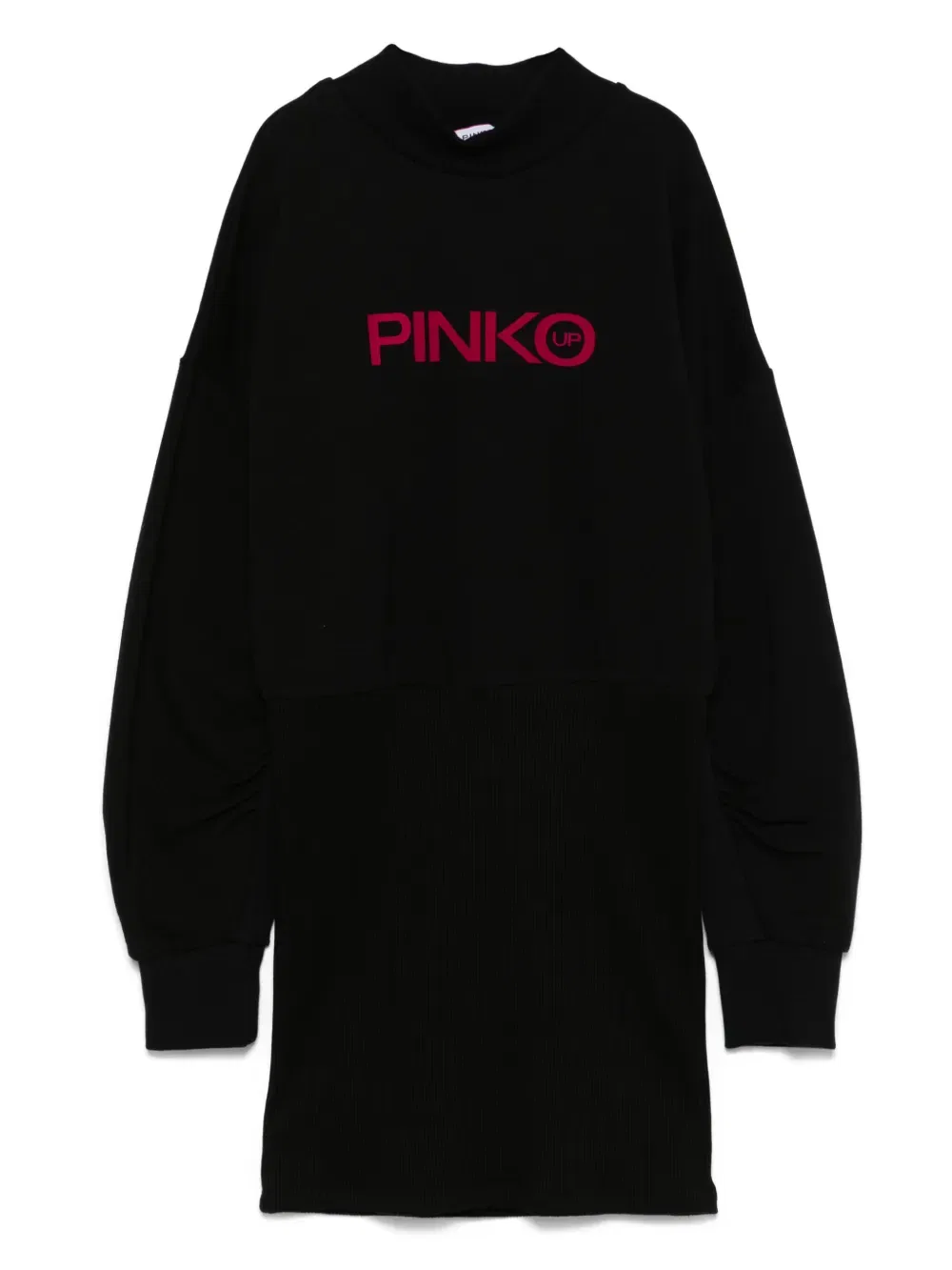 Платье с бархатным логотипом Pinko Kids, черный