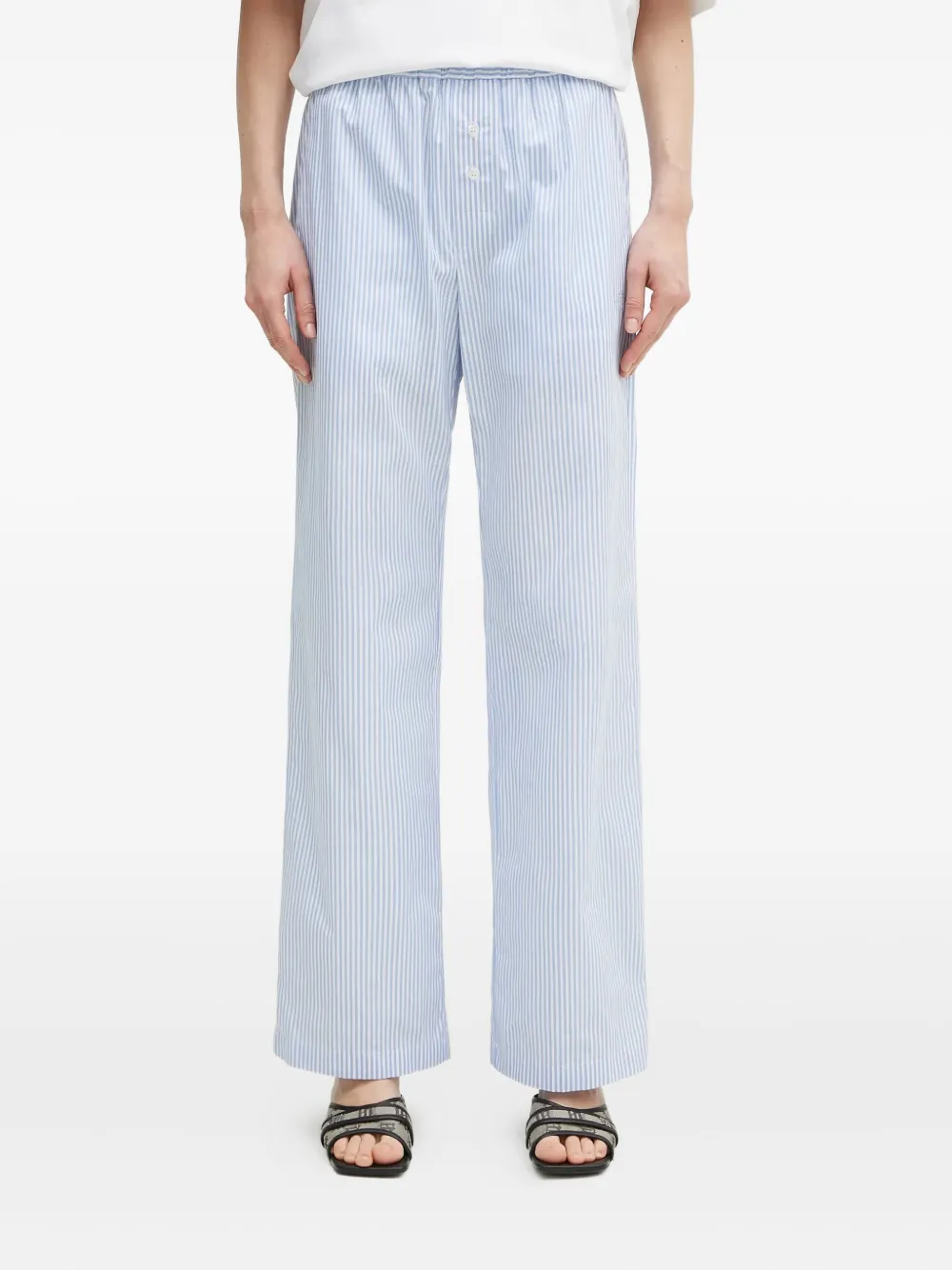 

Полосатые брюки на пуговицах Fiorucci, синий