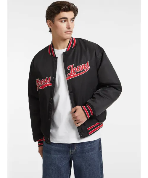 

Бомбер Regular fit Guess Jeans, черный