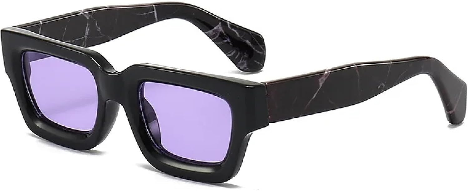 

Солнцезащитные очки с защитой UV400 | Маленькая оправа, панк-стиль, яркие линзы | Для женщин и мужчин, для занятий спортом на открытом воздухе и вождения DSVIGF, Purple