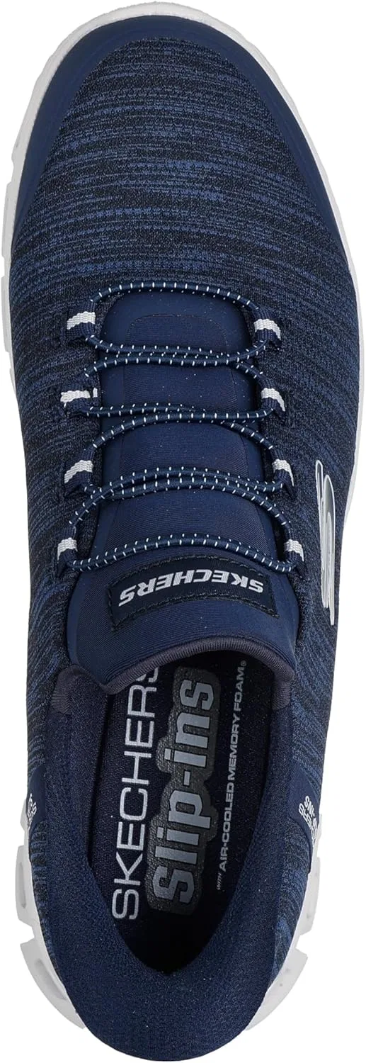 Мужские кроссовки Skechers Glide-Step Zefyr Hands Free без шнурков, Navy — фото 2
